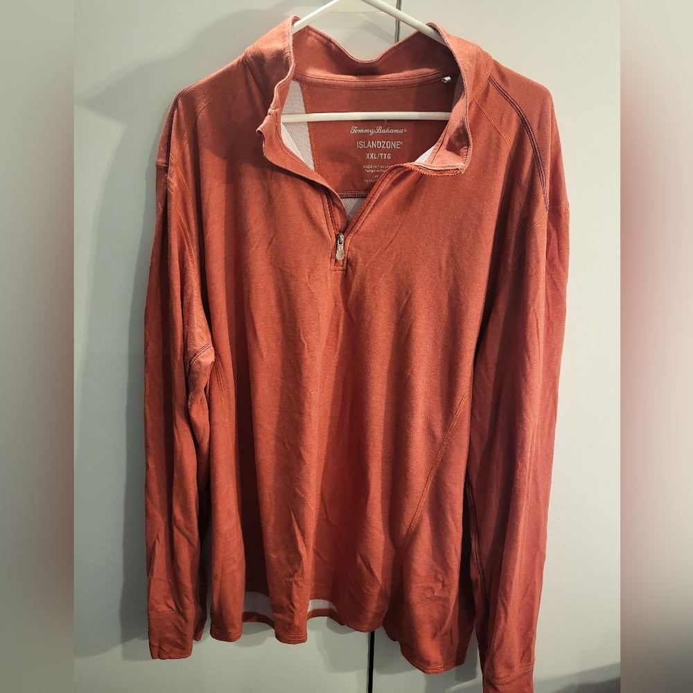 Tommy Bahama Mens Island Zone XXL Red 1/4 Zip Pullover
